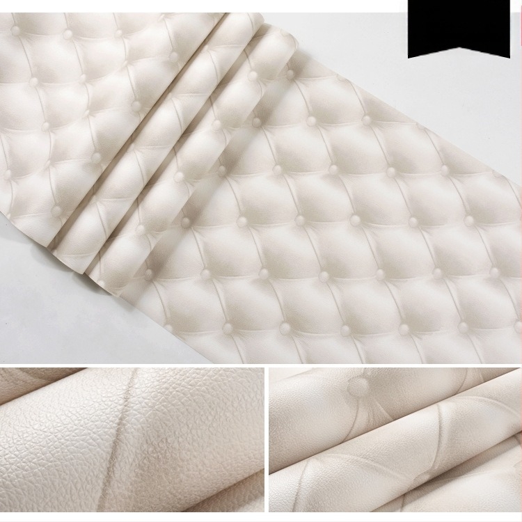 Tapet pentru pereți cu 3D imitație de piele, stil european, PVC material (fundal TV, dormitor, living)