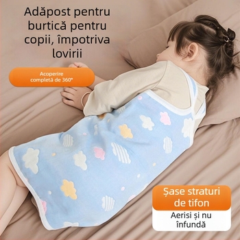 Pătură pentru burtă a bebelușului – 100% bumbac, subțire pentru primăvară-vară, protecție împotriva frigului și împiedicarea mișcărilor bruște în timpul somnului