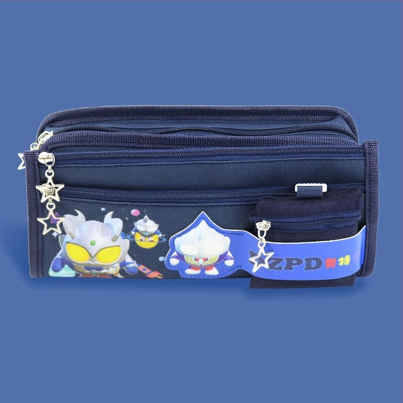 Penar pentru creioane Monkey King, din pânză – Capacitate mare, pentru elevi din ciclul primar și gimnazial