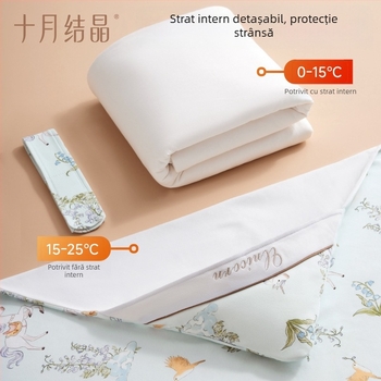 Pătură pentru înfășat bebeluș, material și umplutură din bumbac 100%, pentru toate sezoanele, model animal/formă, Siguranță Clasa A