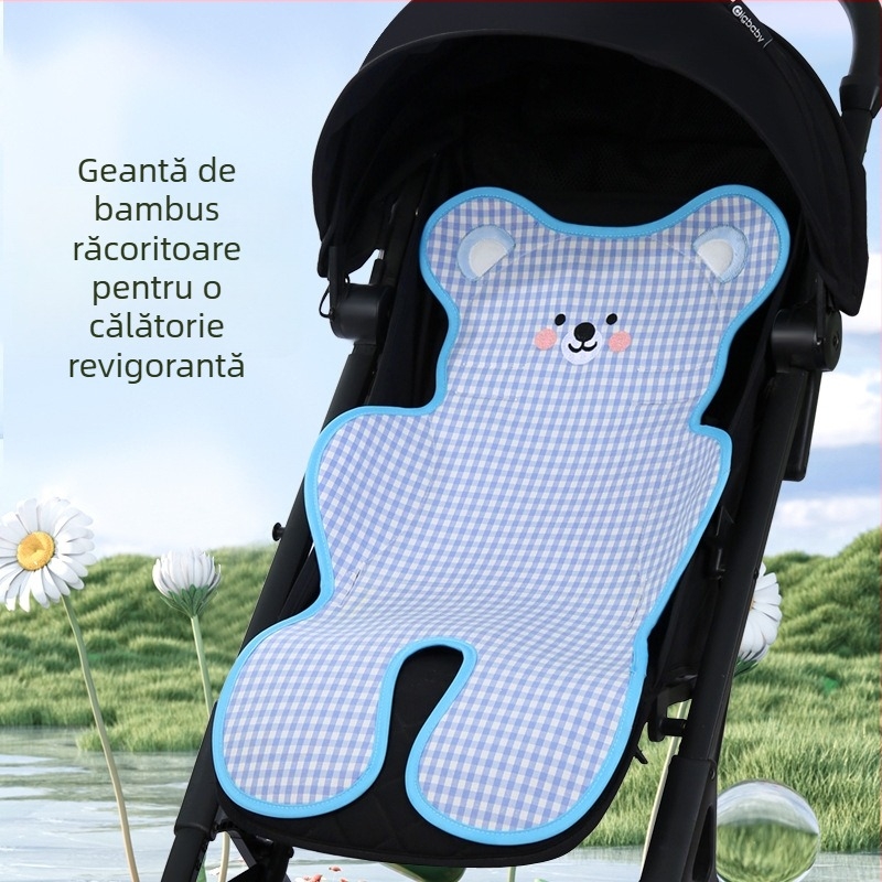 Kamengbei Padă de șezut pentru cărucior – Pernă de vară din ramie pentru bebeluși