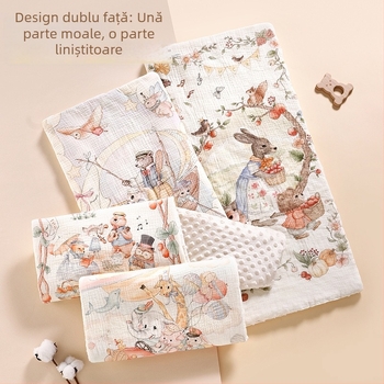 Covor pentru cărucior, din bumbac, universal pentru toate anotimpurile, lavabil, potrivit pentru sugari 0–1 ani, covoraș de întins și șezut