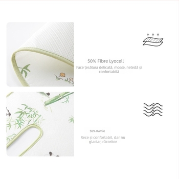 Pernă de răcire din ramie pentru sugari 0–3 ani – pernă de șezut pentru cărucior