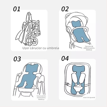 Pernă de răcire din ramie pentru sugari 0–3 ani – pernă de șezut pentru cărucior