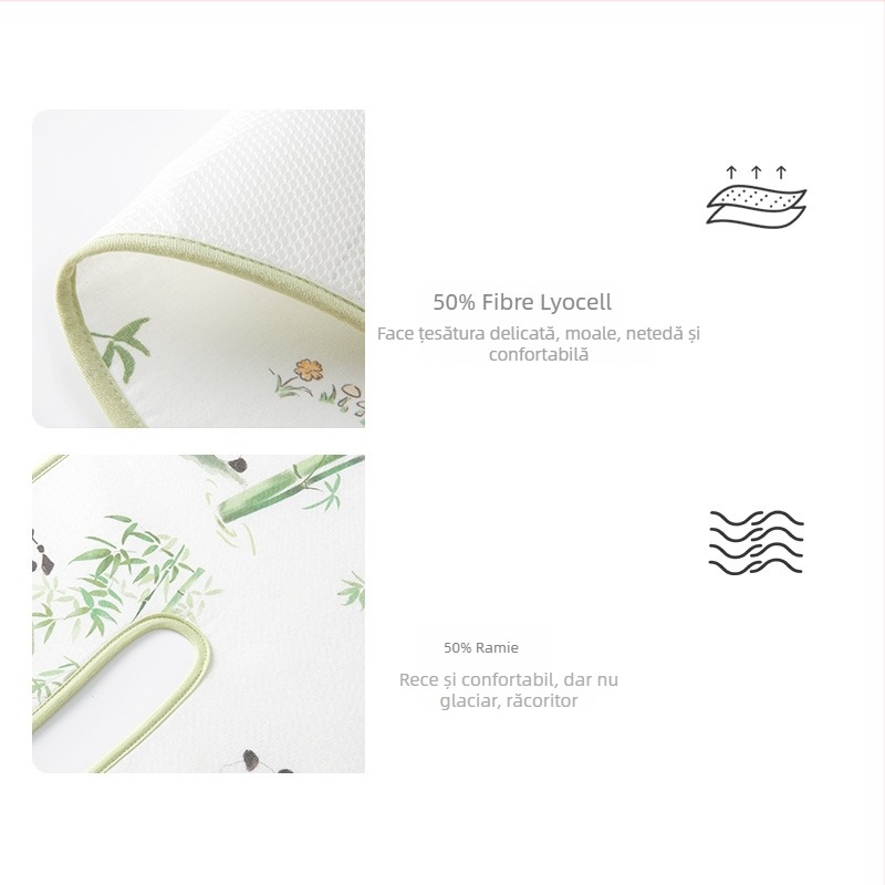 Pernă de răcire din ramie pentru sugari 0–3 ani – pernă de șezut pentru cărucior