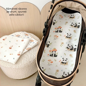 Bethmei covoraș pentru cărucior din fibre de bambus, respirabil pentru bebeluși 0-1 ani