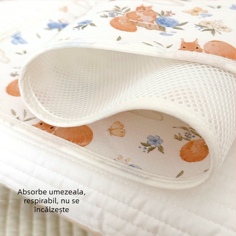 Bethmei covoraș pentru cărucior din fibre de bambus, respirabil pentru bebeluși 0-1 ani