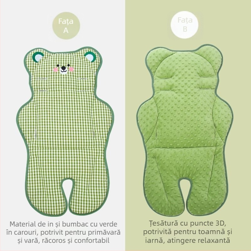 Covoraș pentru cărucior — pernă din bumbac pentru bebeluși, categorie: covoraș, fără personalizare