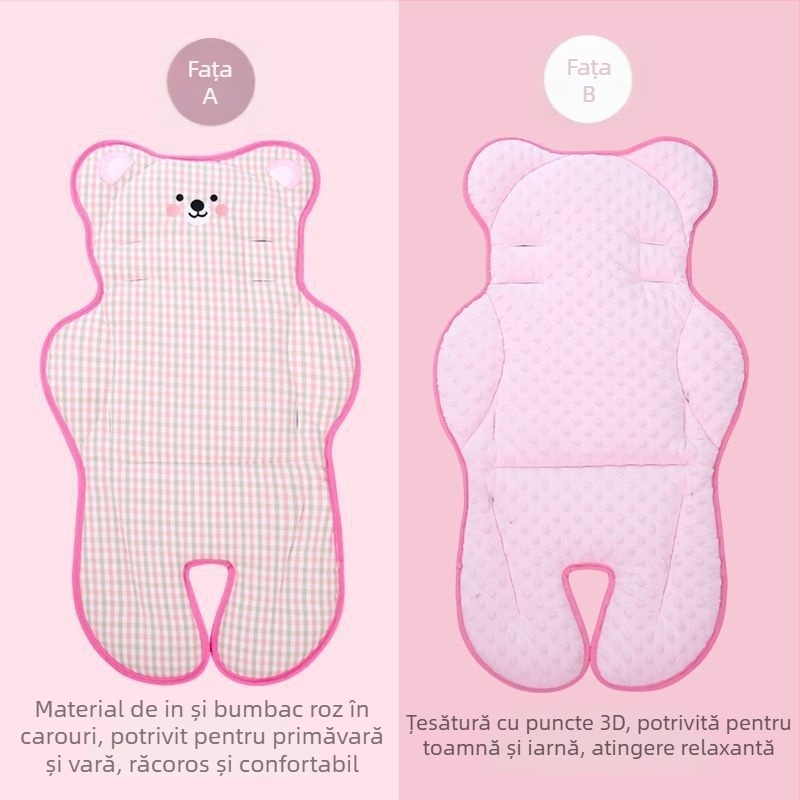 Covoraș pentru cărucior — pernă din bumbac pentru bebeluși, categorie: covoraș, fără personalizare