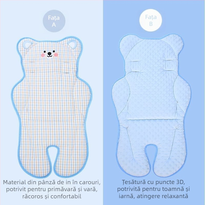 Covoraș pentru cărucior — pernă din bumbac pentru bebeluși, categorie: covoraș, fără personalizare