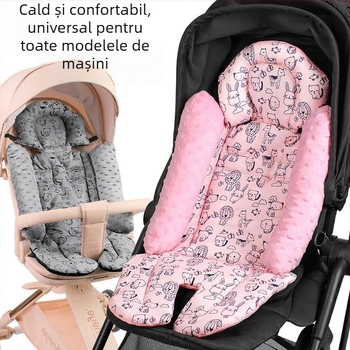 Covoraș din bumbac pentru șezutul căruciorului și scaunele de masă pentru bebeluți, anti-alunecare, 0-4 ani