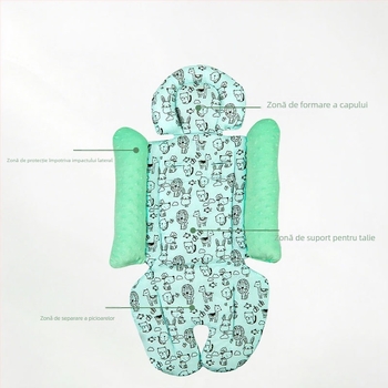 Covoraș din bumbac pentru șezutul căruciorului și scaunele de masă pentru bebeluți, anti-alunecare, 0-4 ani