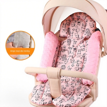 Covoraș din bumbac pentru șezutul căruciorului și scaunele de masă pentru bebeluți, anti-alunecare, 0-4 ani