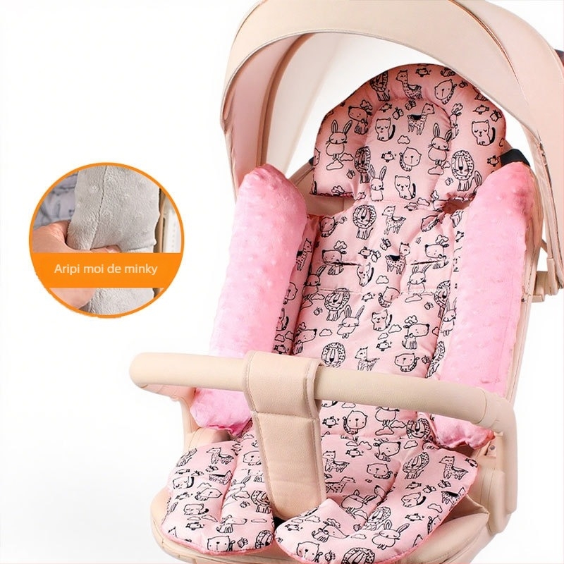 Covoraș din bumbac pentru șezutul căruciorului și scaunele de masă pentru bebeluți, anti-alunecare, 0-4 ani