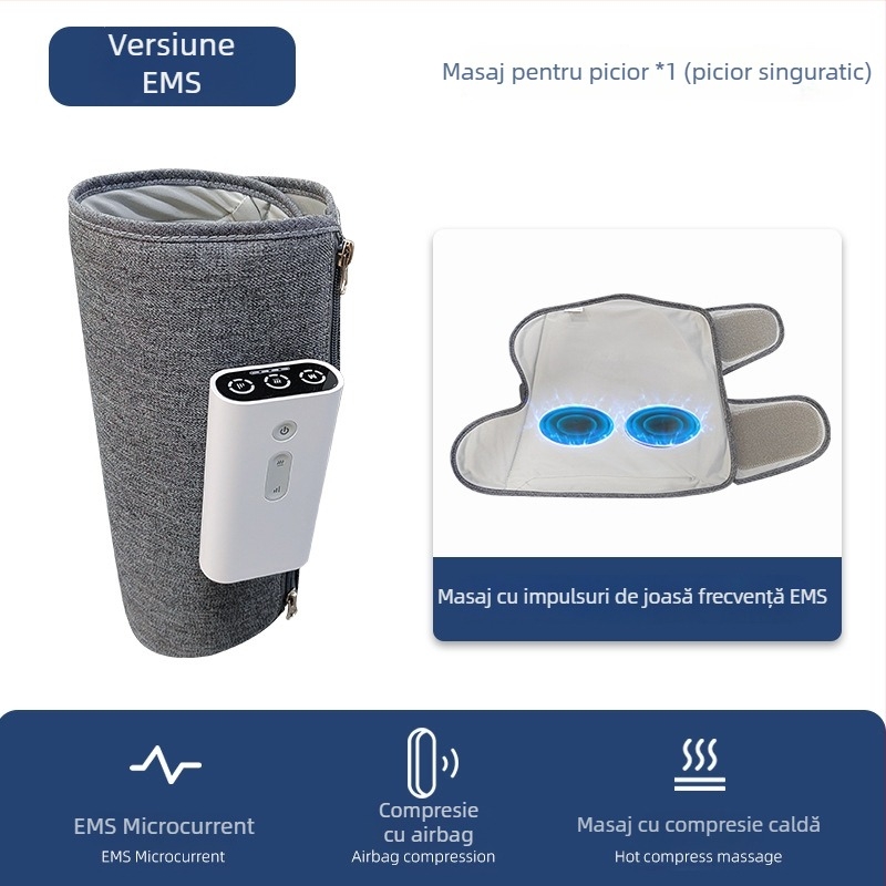 Masaj pentru picioare, model K705, lumină infraroșie, 3 trepte, comprimare pneumatică/motor vibrație, greutate 454 g