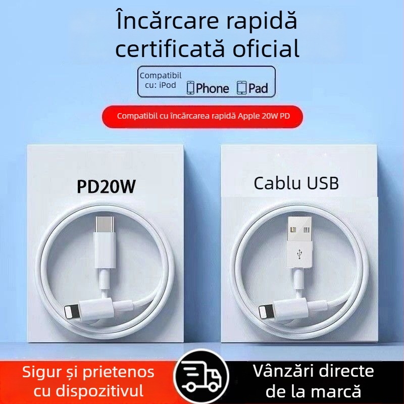 Junlang cablu USB PD încărcare rapidă și transfer de date pentru iPhone 6–14