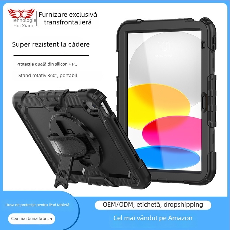 Carcasă din silicon pentru iPad Apple – protecție la șocuri, anti-amprentă, imprimare pe husă, compatibilă cu iPad