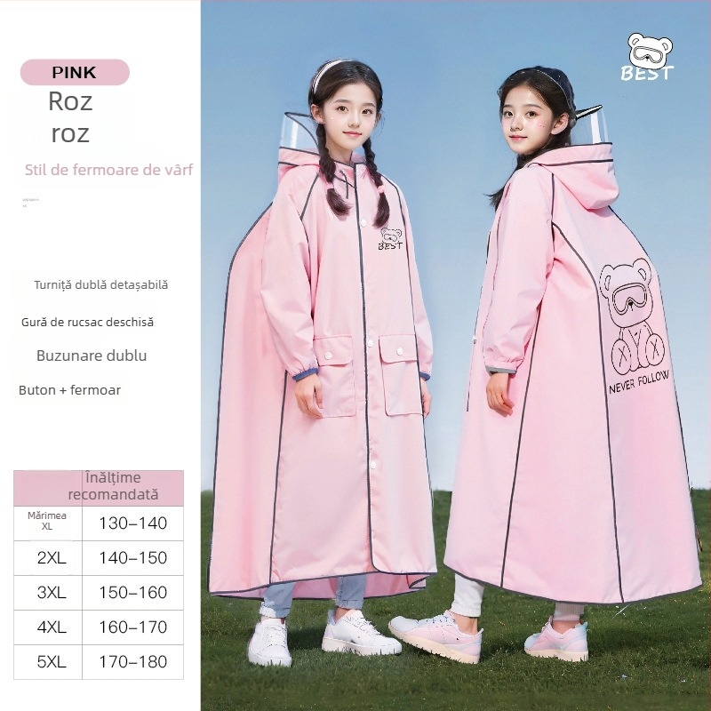 Poncho EVA pentru copii, pentru o singură persoană, imprimare logo, personalizare, material EVA gros, 0,16 mm