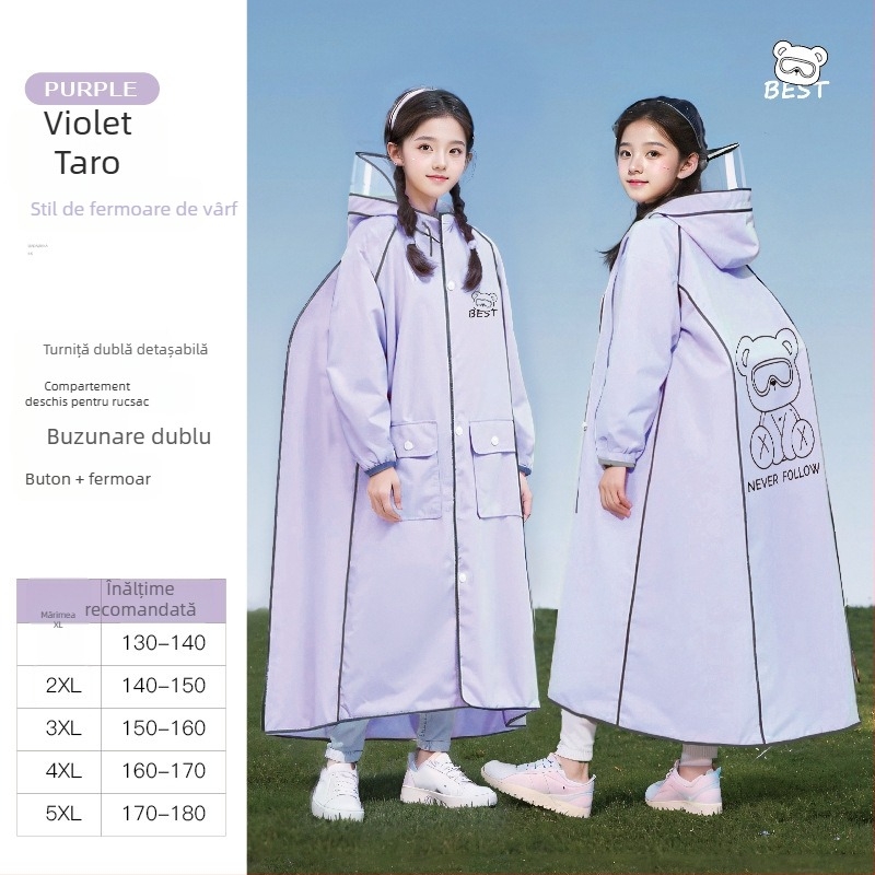 Poncho EVA pentru copii, pentru o singură persoană, imprimare logo, personalizare, material EVA gros, 0,16 mm