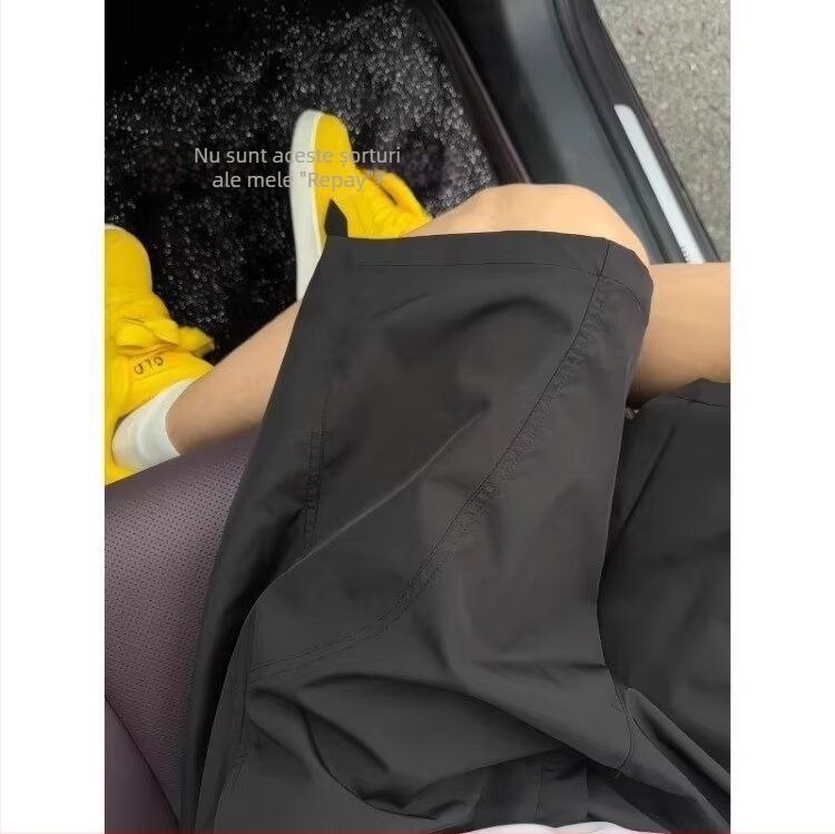 Șorturi sport pentru bărbați, lungime capri, 90% poliester, elastice, vară 2025