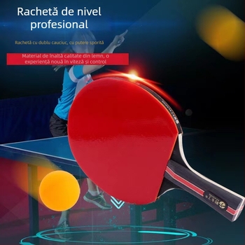 Set de rachete tenis de masă pentru competiții – profesionist, cu gumă pe ambele fețe reverse glue, lamă din lemn, lovire directă, 2 rachete
