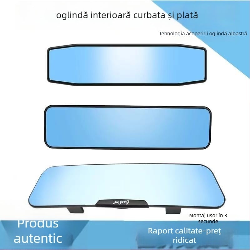 Oglindă retrovizoare interioară pentru mașină, câmp vizual mare, anti-reflecție, oglindă pentru mers înapoi
