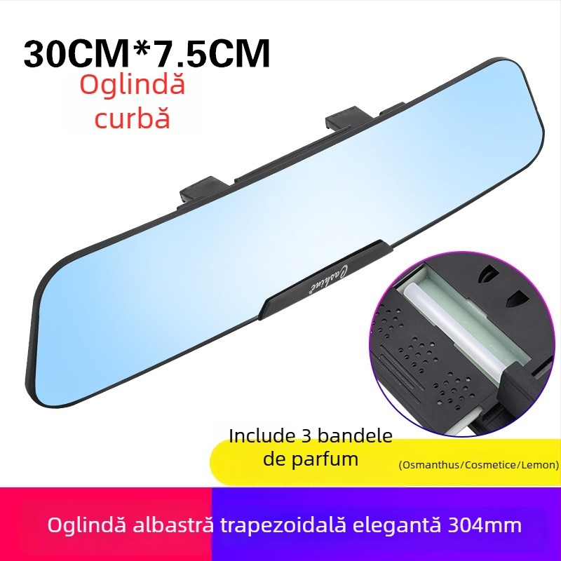 Oglindă retrovizoare interioară pentru mașină, câmp vizual mare, anti-reflecție, oglindă pentru mers înapoi