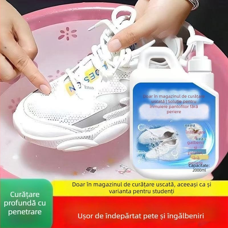 Curățare cu spumă pentru încălțăminte, dezinfectare și albire — fără perie, potrivit pantofilor din plasă