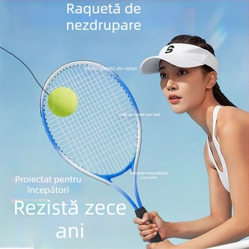 Antrenor de tenis cu minge elastică pentru revenire, cu coardă, revenire automată, construcție din polipropilenă, pentru începători