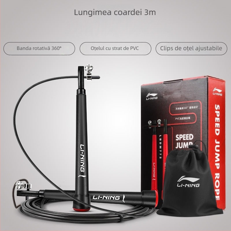 Coardă de săritur Li Ning PU – pentru adulți și tineri, potrivită pentru alergare și sporturi școlare