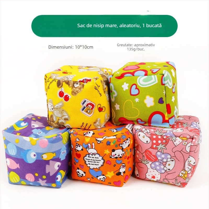 Saci de nisip pentru copii – pânză, 2 buc., pentru vârsta 4–6 ani (Material: pânză • Cantitate: 2 buc. • Vârsta: 4–6 ani)