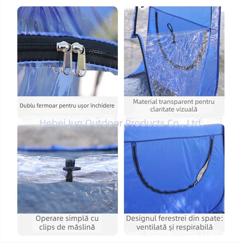 Cort PVC transparent pentru evenimente sportive în aer liber – structură dintr-un singur strat, montaj instant, patru sezoane, greutate 2,2 kg, impermeabil exterior 1000–1500 mm