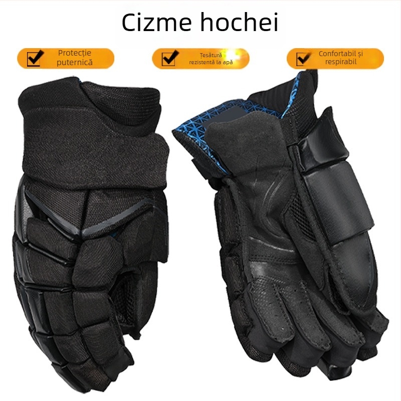 Mănuși de hochei pe gheață pentru adulți, protecție a palmei, fibră de poliester, rezistente la uzură, pachet cu 20 buc.