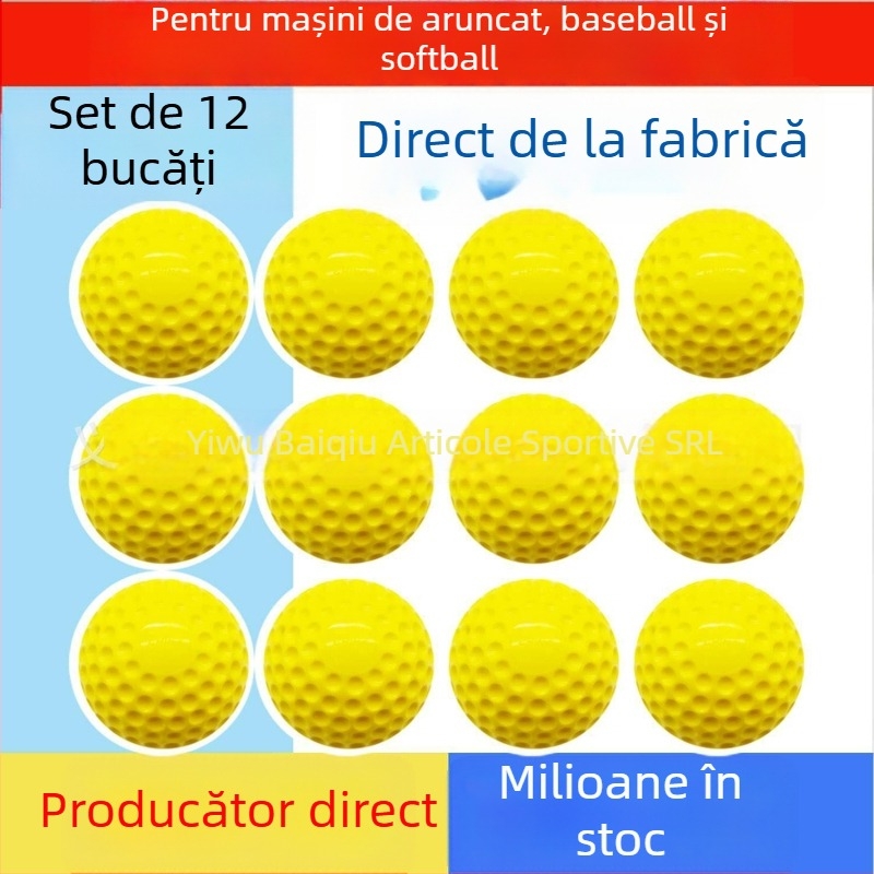 Mașină de antrenament pentru aruncări baseball/softball — material PU, design cu găuri concave, personalizare disponibilă, logo imprimat