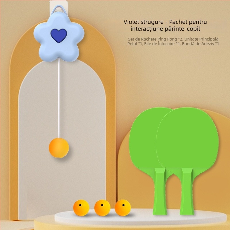 Antrenor de tenis de masă – design atârnat cu flori, ABS, Brand Boxing Shun, utilizare în interior, logo imprimat