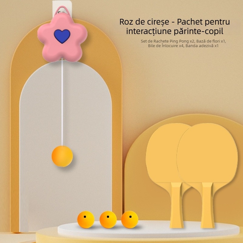 Antrenor de tenis de masă – design atârnat cu flori, ABS, Brand Boxing Shun, utilizare în interior, logo imprimat