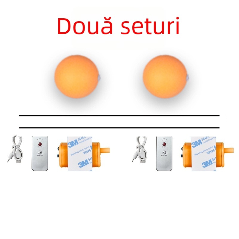 Minge de ping-pong electrică, controlată de la distanță, cu duritate și elasticitate reglabile, mod rapid/încet și frecvență înaltă.