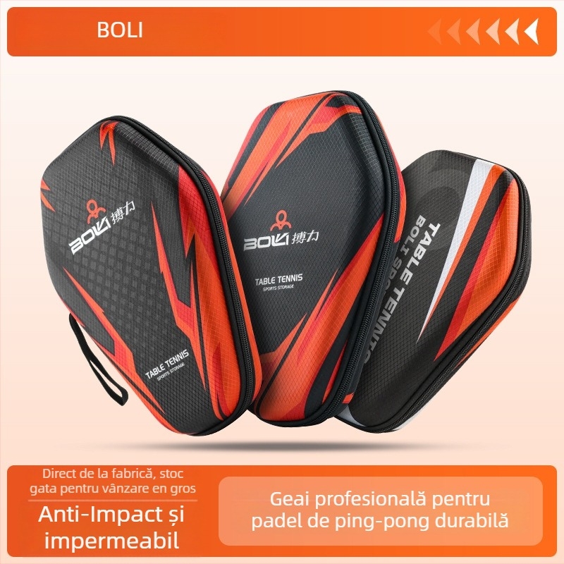 Geantă pentru paleta de tenis de masă cu carcasă rigidă – impermeabilă, rezistentă la praf și la lovituri, pentru echipament de tenis de masă și badminton