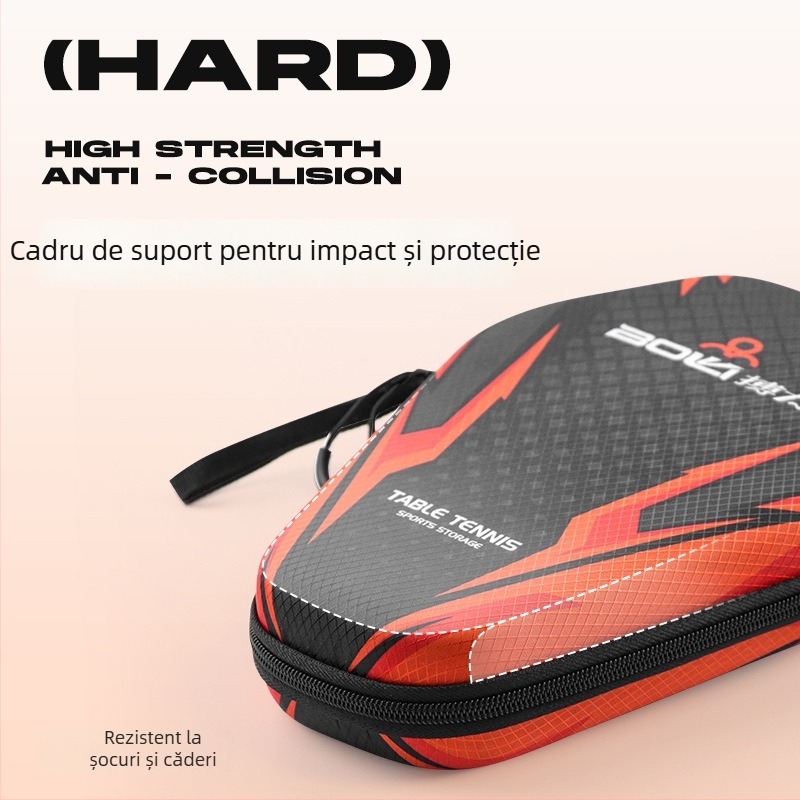 Geantă pentru paleta de tenis de masă cu carcasă rigidă – impermeabilă, rezistentă la praf și la lovituri, pentru echipament de tenis de masă și badminton