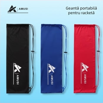 Geantă din flanelă pentru rachetă de badminton, închidere cu șnur, protecție, Arms, set de 2