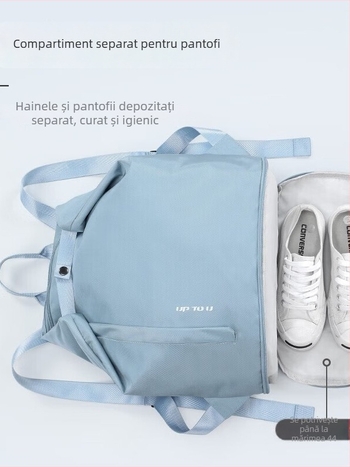 Geantă de sport cu compartiment uscat–ud, impermeabilă pentru plajă și ud, geantă de fitness și de călătorie, rucsac cu compartiment pentru pantofi