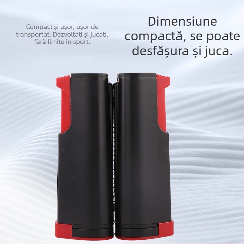 Ramă de plasă pentru tenis de masă, portabilă, universală, PVC/ABS, telescopic până la 190 cm, deschidere de prindere 5 cm