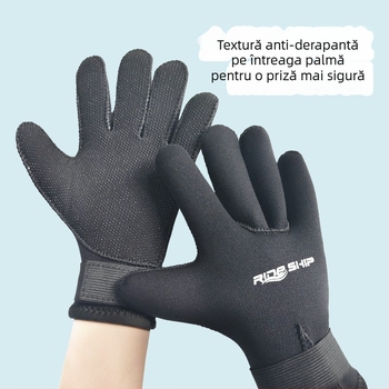 Mănuși de neopren pentru copii, 3 mm, calde, impermeabile și rezistente la zgârieturi