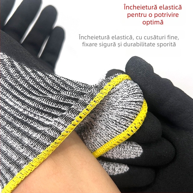 Mănuși HPPE rezistente la tăieturi – Qin Sail, pentru tăierea sticlei, bucătărie și tâmplărie