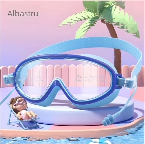 Ochelari de înot pentru copii, antiaburire, cadru mare, lentile din polipropilenă