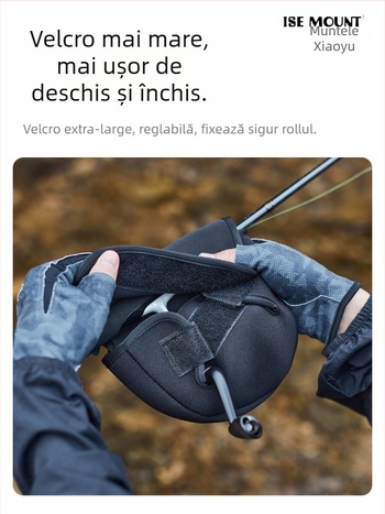 Husă protecție pentru mulinetă de spinning — impermeabilă, cu corp întărit și capac Velcro pentru tijă