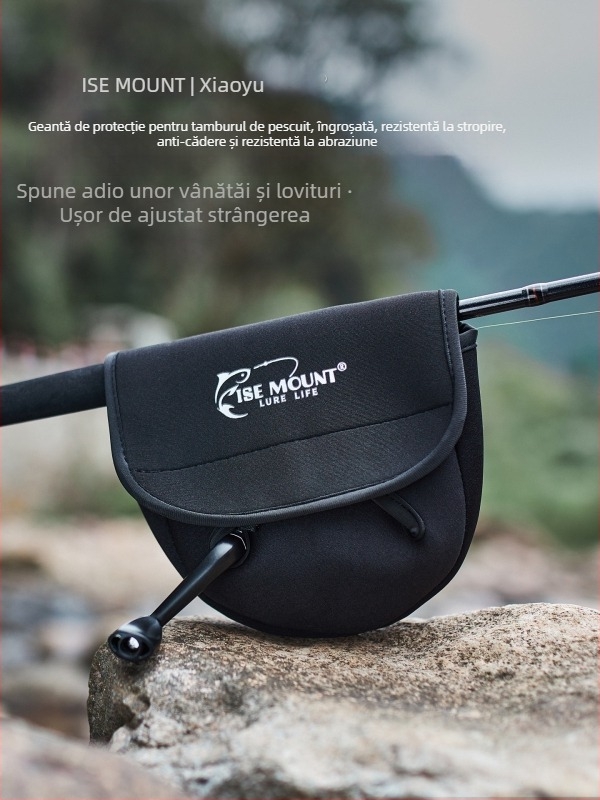 Husă protecție pentru mulinetă de spinning — impermeabilă, cu corp întărit și capac Velcro pentru tijă