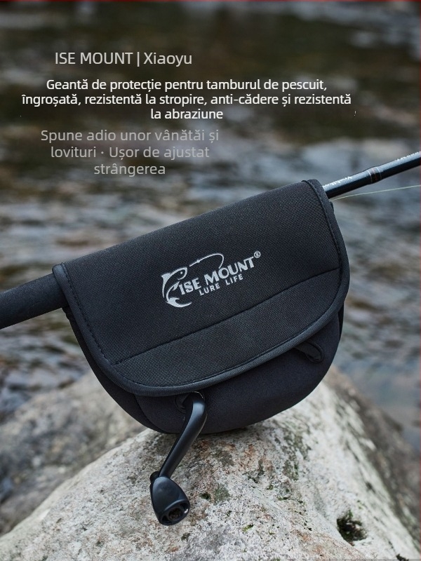Husă protecție pentru mulinetă de spinning — impermeabilă, cu corp întărit și capac Velcro pentru tijă