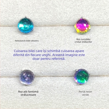F136 aliaj de titan cu schimbare de culoare, mic glob luminos; inel de limbă cu gradient, inel pentru limbă, buze și urechi; bijuterii piercing G23, inel ombilical
