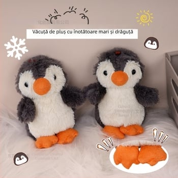 Breloc din pluș cu pinguin – umplutură PP bumbac, pluș foarte moale, Unisex